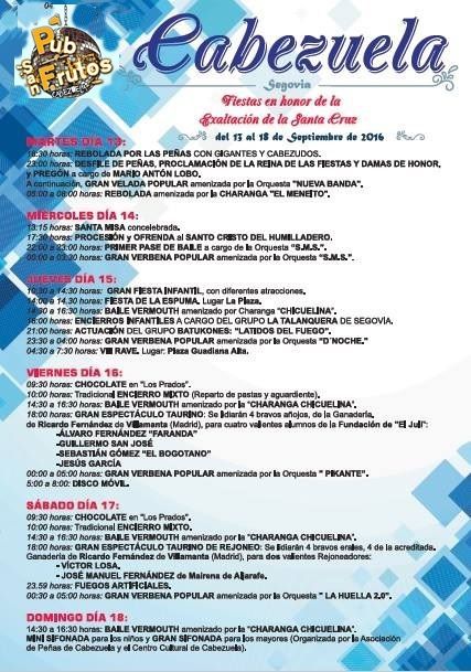 Fiestas en honor a la Santa Cruz 2016 Cabezuela
